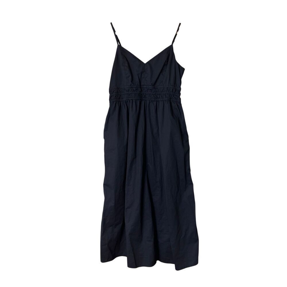 Old navy waist defined cotton midi dress black medium - Picture 1 of 11